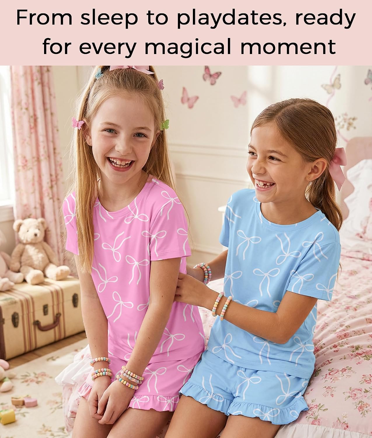 Girls’ Ruffle Short Pyjama Set - Image 4