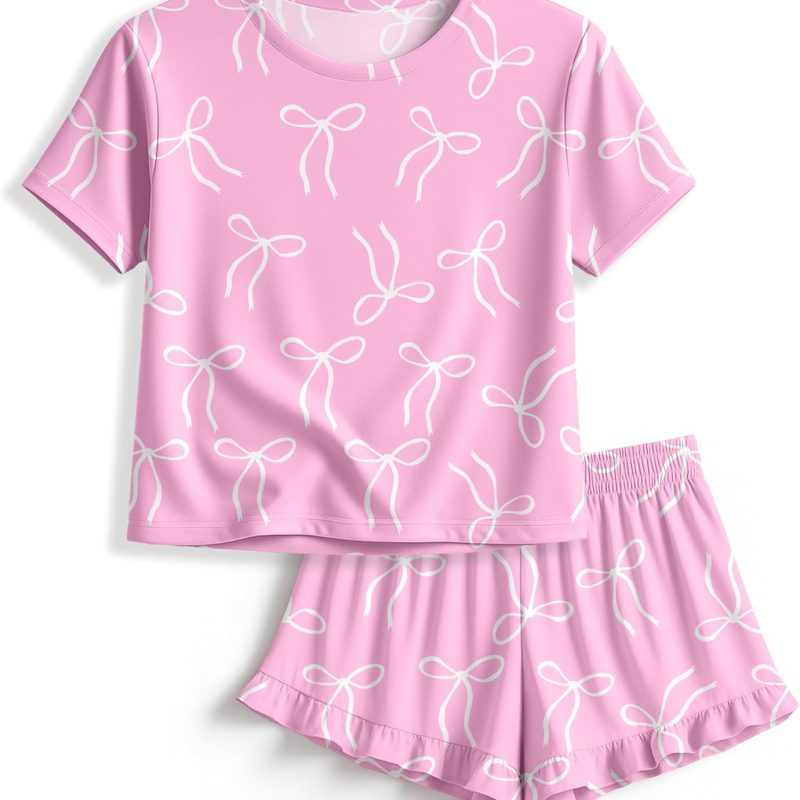 Girls’ Ruffle Short Pyjama Set