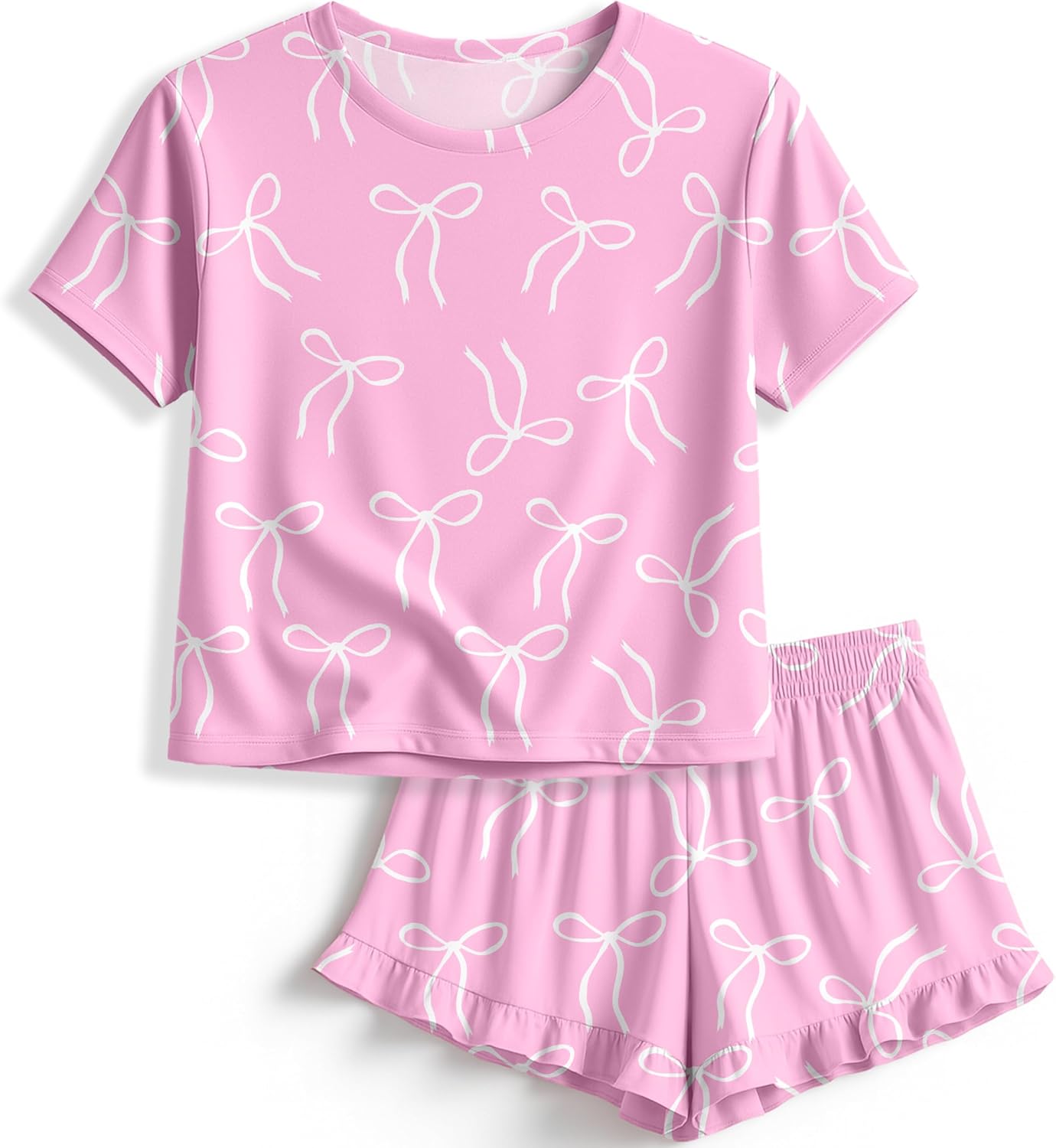 Girls’ Ruffle Short Pyjama Set