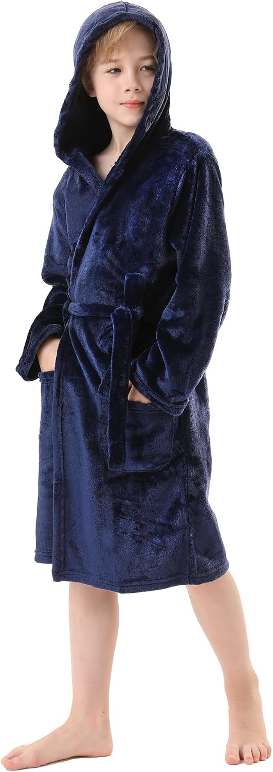 Boys Hooded Fleece Robe