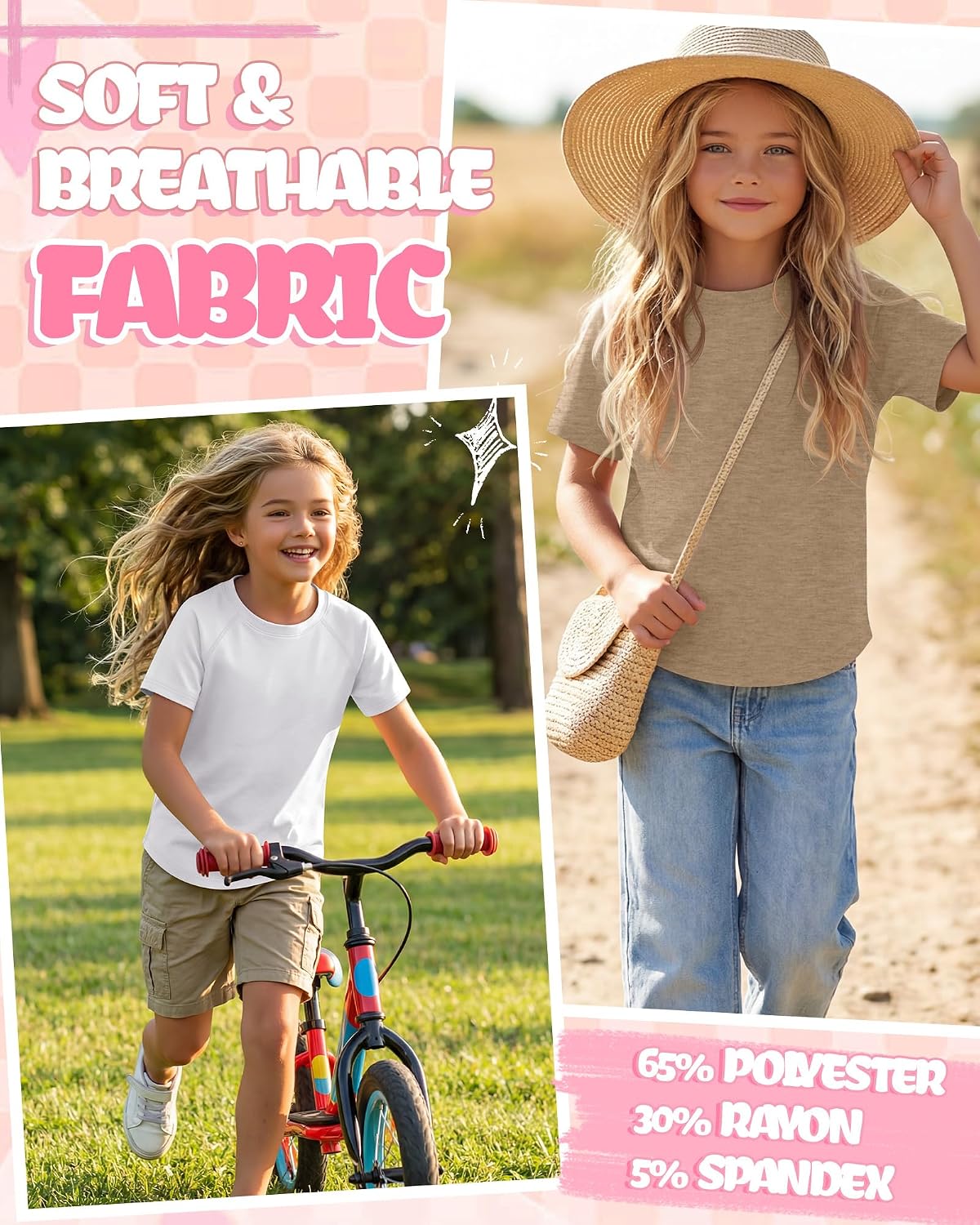 Girls’ Short Sleeve Shirts, 4 Pack - Image 2